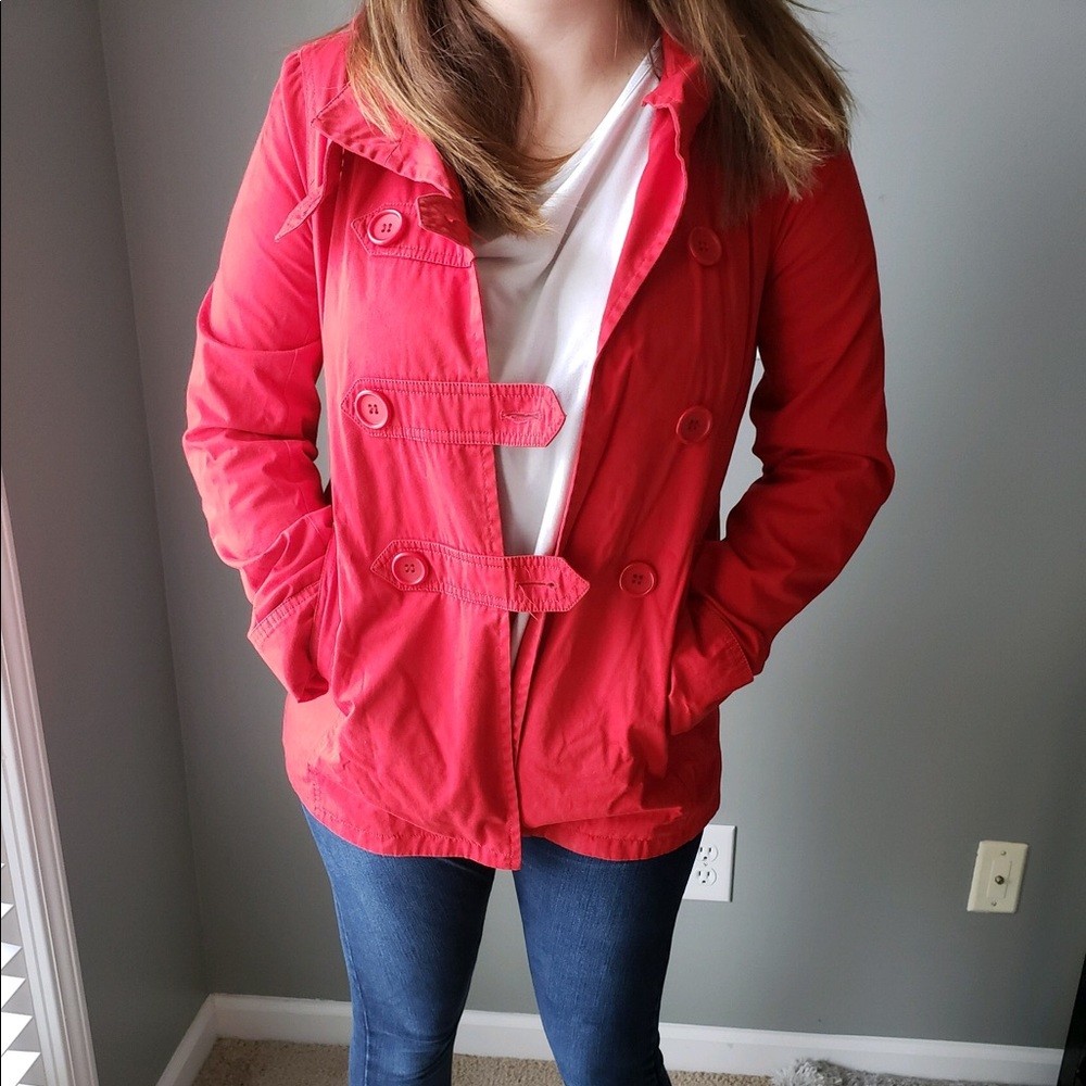 Lacoste Red Rain Jacket size XS